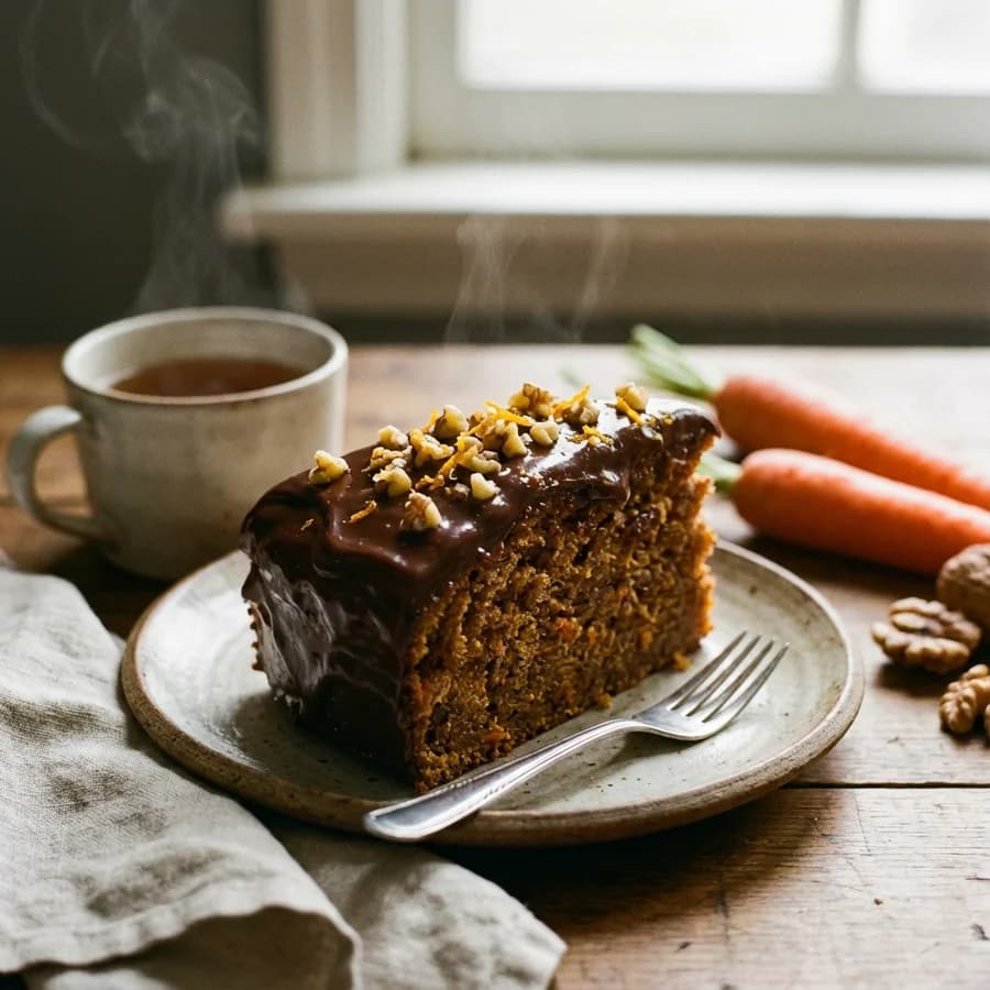 Bolo de Cenoura com Cobertura de Chocolate