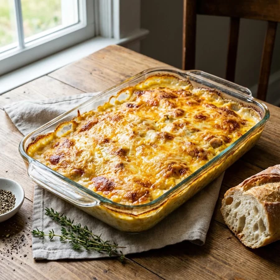 Frango Gratinado com Creme de Milho